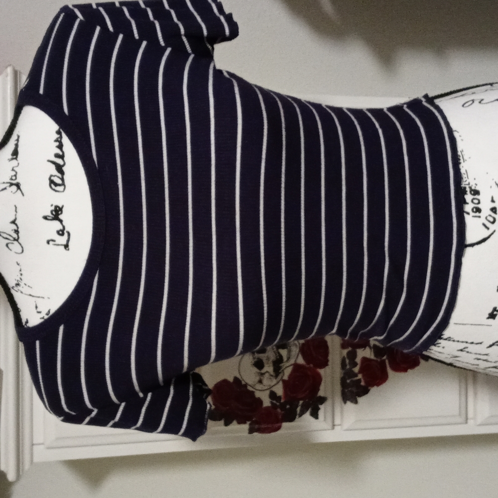 ADC Navy Blue Crop Top Short Sleeve